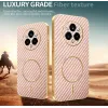 Coque arrière Phonesta Luxury Carbon Fiber avec MagSafe pour Realme 14 Pro Plus - Rose 3