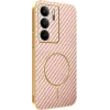 Coque arrière Phonesta Luxury Carbon Fiber avec MagSafe pour Realme 14x / C75 - Rose 0