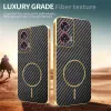 Coque arrière Phonesta Luxury Carbon Fiber avec MagSafe pour Motorola Edge 50 Fusion - Noir 4