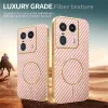 Coque arrière Phonesta Luxury Carbon Fiber avec MagSafe pour Motorola Edge 50 Ultra - Rose 4