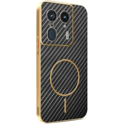 Coque arrière Phonesta Luxury Carbon Fiber avec MagSafe pour Motorola Edge 50 Ultra - Noir
