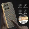 Coque arrière Phonesta Luxury Carbon Fiber avec MagSafe pour Motorola Moto G17/G17 Power/G15/G15 Power - Marron 7
