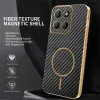 Coque arrière Phonesta Luxury Carbon Fiber avec MagSafe pour Motorola Moto G17/G17 Power/G15/G15 Power - Noir 3