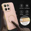 Coque arrière Phonesta Luxury Carbon Fiber avec MagSafe pour Motorola Moto G17/G17 Power/G15/G15 Power - Rose 7