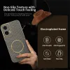 Coque arrière Phonesta Luxury Carbon Fiber avec MagSafe pour Motorola Moto G35 - Marron 3