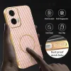 Coque arrière Phonesta Luxury Carbon Fiber avec MagSafe pour Motorola Moto G35 - Rose 6