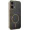 Coque arrière Phonesta Luxury Carbon Fiber avec MagSafe pour Motorola Moto G35 - Noir