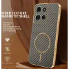 Coque arrière Phonesta Luxury Carbon Fiber avec MagSafe pour Motorola Moto G75 - Marron 1