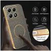 Coque arrière Phonesta Luxury Carbon Fiber avec MagSafe pour Xiaomi 14T - Marron 5