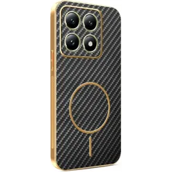 Coque arrière Phonesta Luxury Carbon Fiber avec MagSafe pour Xiaomi 14T - Noir