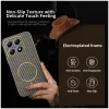 Coque arrière Phonesta Luxury Carbon Fiber avec MagSafe pour Xiaomi 14T Pro - Marron 2