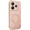 Coque arrière Phonesta Luxury Carbon Fiber avec MagSafe pour Xiaomi Redmi Note 14 5G - Rose 0