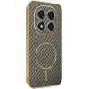Coque arrière Phonesta Luxury Carbon Fiber avec MagSafe pour Xiaomi Redmi Note 14 Pro 5G / Xiaomi Poco X7 - Marron 0