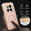 Coque arrière Phonesta Luxury Carbon Fiber avec MagSafe pour Xiaomi Redmi Note 14 Pro Plus - Rose 6