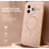 Coque arrière Phonesta Luxury Carbon Fiber avec MagSafe pour Xiaomi Poco F7 Pro - Rose 1