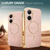 Coque arrière Phonesta Luxury Carbon Fiber avec MagSafe pour Xiaomi Poco X7 Pro - Rose 4