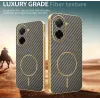 Coque arrière Phonesta Luxury Carbon Fiber avec MagSafe pour Xiaomi Redmi A5 171.7mm - Marron 3