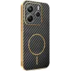 Coque arrière Phonesta Luxury Carbon Fiber avec MagSafe pour Xiaomi Redmi Note 14 4G 164.8mm - Noir 0