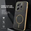 Coque arrière Phonesta Luxury Carbon Fiber avec MagSafe pour Xiaomi Redmi Note 14 4G 164.8mm - Noir 2