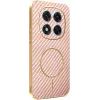 Coque arrière Phonesta Luxury Carbon Fiber avec MagSafe pour Xiaomi Redmi Note 14 Pro 4G - Rose 0
