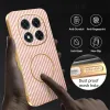 Coque arrière Phonesta Luxury Carbon Fiber avec MagSafe pour Xiaomi Redmi Note 14 Pro 4G - Rose 6