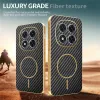Coque arrière Phonesta Luxury Carbon Fiber avec MagSafe pour Xiaomi Redmi Note 14 Pro 4G - Noir 4