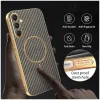 Coque arrière Phonesta Luxury Carbon Fiber avec MagSafe pour Samsung Galaxy A16 - Marron 5
