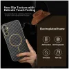 Coque arrière Phonesta Luxury Carbon Fiber avec MagSafe pour Samsung Galaxy A16 - Noir 2