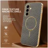 Coque arrière Phonesta Luxury Carbon Fiber avec MagSafe pour Samsung Galaxy A56 - Marron 1