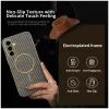 Coque arrière Phonesta Luxury Carbon Fiber avec MagSafe pour Samsung Galaxy A56 - Marron 2