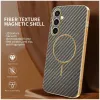 Coque arrière Phonesta Luxury Carbon Fiber avec MagSafe pour Samsung Galaxy S24 FE - Marron 1