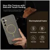 Coque arrière Phonesta Luxury Carbon Fiber avec MagSafe pour Samsung Galaxy S24 FE - Marron 2