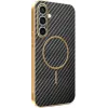 Coque arrière Phonesta Luxury Carbon Fiber avec MagSafe pour Samsung Galaxy S24 FE - Noir 0