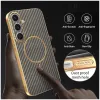 Coque arrière Phonesta Luxury Carbon Fiber avec MagSafe pour Samsung Galaxy S25 Plus/S24 Plus - Marron 5