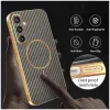 Coque arrière Phonesta Luxury Carbon Fiber avec MagSafe pour Samsung Galaxy S25/S24 - Marron 5