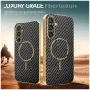 Coque arrière Phonesta Luxury Carbon Fiber avec MagSafe pour Samsung Galaxy S25/S24 - Noir 3