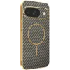 Coque arrière Phonesta Luxury Carbon Fiber avec MagSafe pour Google Pixel 9 - Marron 0