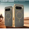 Coque arrière Phonesta Luxury Carbon Fiber avec MagSafe pour Google Pixel 9 Pro - Marron 3