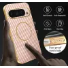 Coque arrière Phonesta Luxury Carbon Fiber avec MagSafe pour Google Pixel 9 Pro - Rose 7