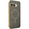Coque arrière Phonesta Luxury Carbon Fiber avec MagSafe pour Google Pixel 9a - Marron 0