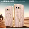 Coque arrière Phonesta Luxury Carbon Fiber avec MagSafe pour Google Pixel 9a - Rose 3
