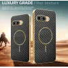 Coque arrière Phonesta Luxury Carbon Fiber avec MagSafe pour Google Pixel 9a - Noir 3
