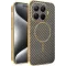 Coque arrière Phonesta Luxury Carbon Fiber avec MagSafe pour Xiaomi 15T Pro - Marron