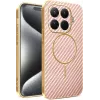 Coque arrière Phonesta Luxury Carbon Fiber avec MagSafe pour Xiaomi 15T Pro - Rose 0