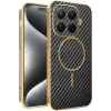 Coque arrière Phonesta Luxury Carbon Fiber avec MagSafe pour Xiaomi 15T Pro - Noir 0