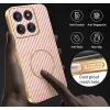 Coque arrière Phonesta Luxury Carbon Fiber avec MagSafe pour Motorola Edge 70 - Rose 4