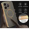 Coque arrière Phonesta Luxury Carbon Fiber avec MagSafe pour HONOR X5c Plus - Marron 6