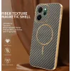 Coque arrière Phonesta Luxury Carbon Fiber avec MagSafe pour Oppo Reno14 F/FS - Marron 2