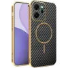 Coque arrière Phonesta Luxury Carbon Fiber avec MagSafe pour Oppo Reno14 F/FS - Noir