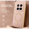 Coque arrière Phonesta Luxury Carbon Fiber avec MagSafe pour HONOR Magic8 Pro - Rose 1